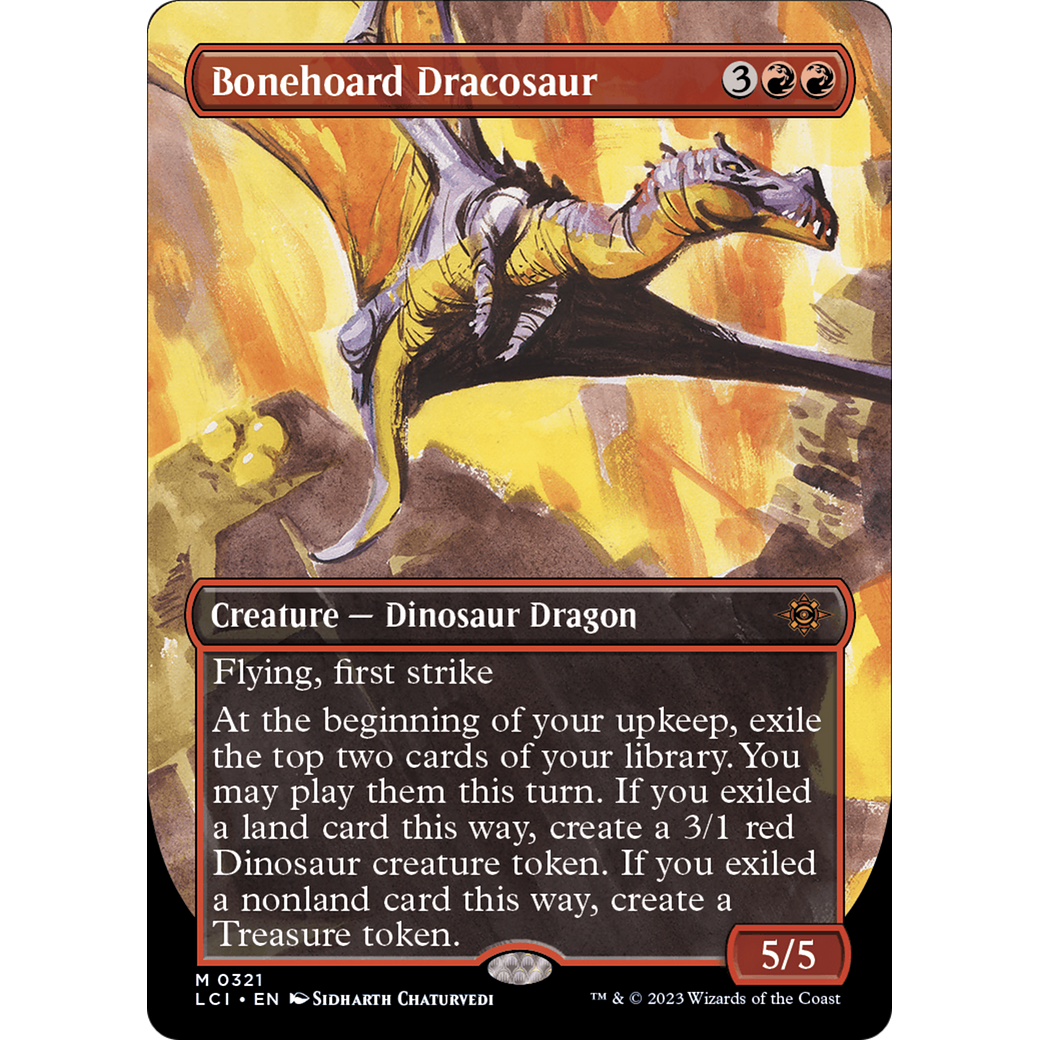 Bonehoard Dracosaur (LCI-321) - The Lost Caverns of Ixalan (Borderless) Foil