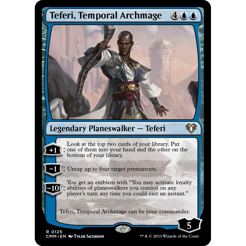 Teferi, Temporal Archmage (CMM-125) - Commander Masters Foil