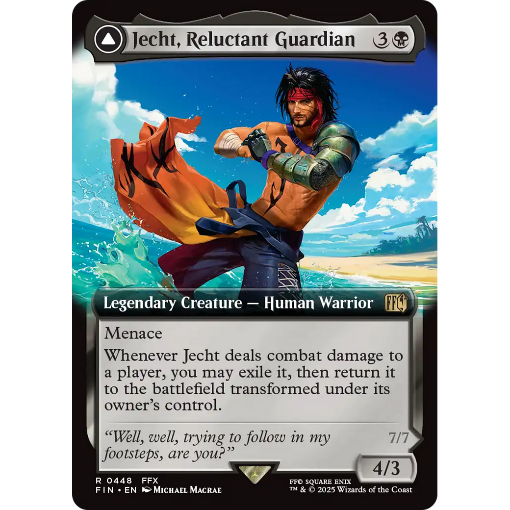 Jecht, Reluctant Guardian // Braska's Final Aeon (FIN-448) - FINAL FANTASY: (enchantment, Extended Art) Foil