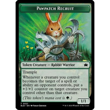 Pawpatch Recruit // Map Double-Sided Token (BLB-21 // 17) - Bloomburrow Foil