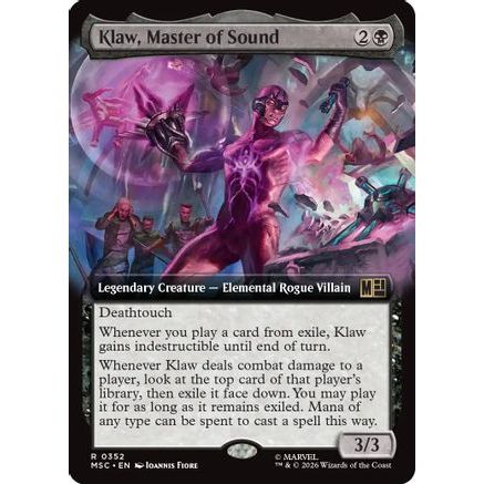 Klaw, Master of Sound (Extended Art) (MSC-352) - Commander: Marvel Super Heroes