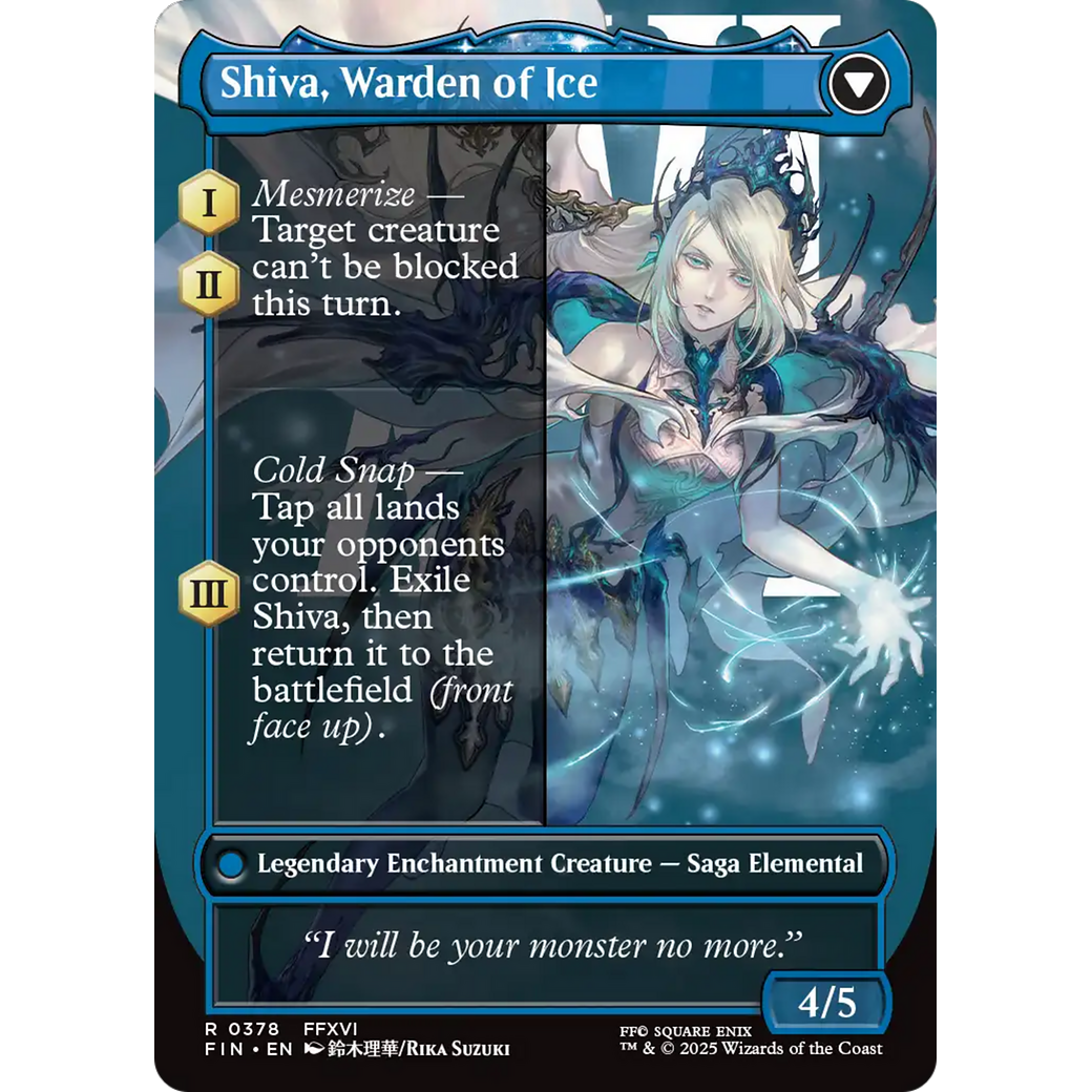 Jill, Shiva's Dominant (Borderless) (FIN-378) - FINAL FANTASY: (enchantment) (Borderless)