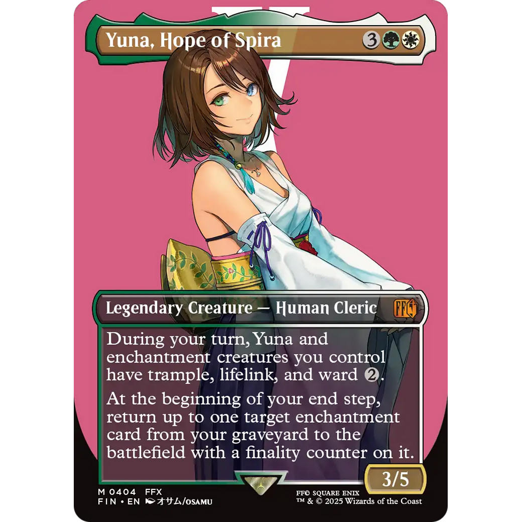 Yuna, Hope of Spira (FIN-404) - FINAL FANTASY (Borderless)
