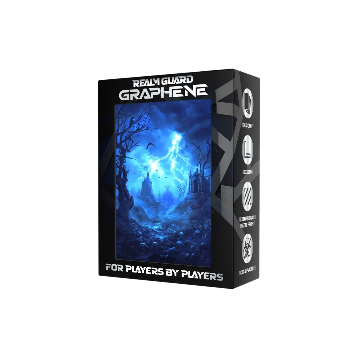Realm Guard: Graphene Art Sleeves - Blue Black Graveyard