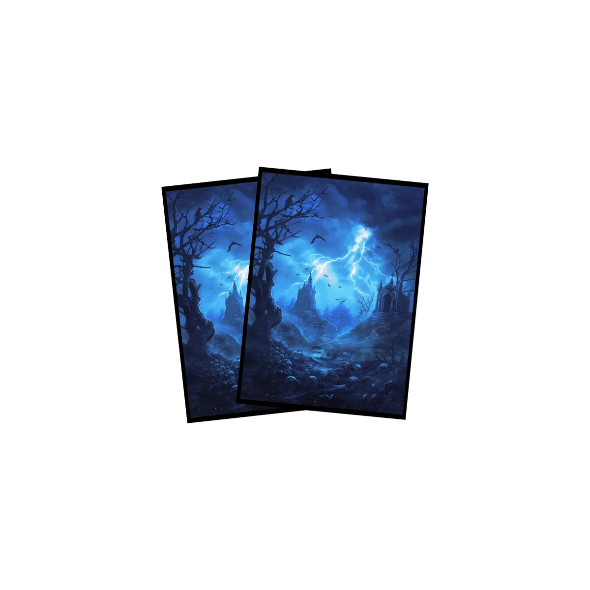 Realm Guard: Graphene Art Sleeves - Blue Black Graveyard