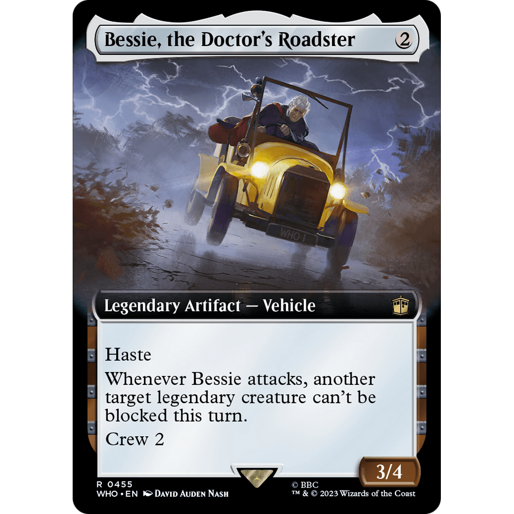 Bessie, the Doctor's Roadster (Extended Art) (WHO-455) - Doctor Who: (Extended Art)