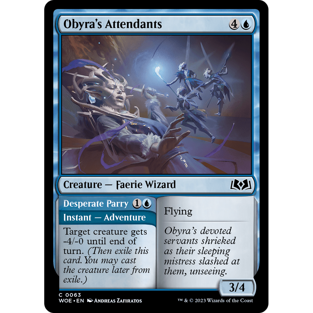 Obyra's Attendants // Desperate Parry (WOE-063) - Wilds of Eldraine