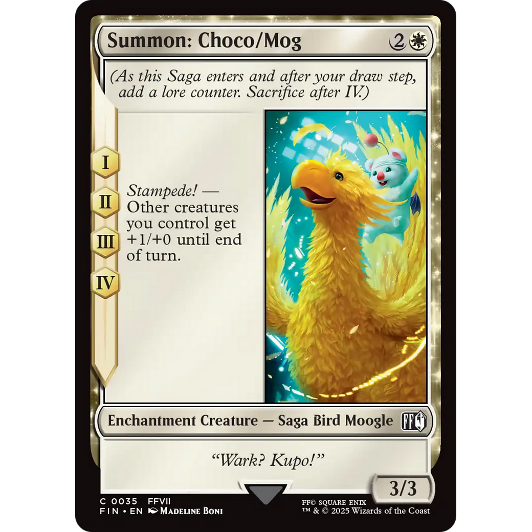 Summon: Choco/Mog (FIN-035) - FINAL FANTASY: (enchantment) Foil