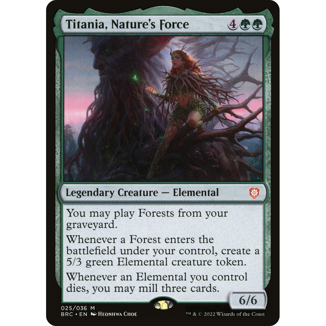 Titania, Nature's Force (BRC-025) - The Brothers' War Commander Foil