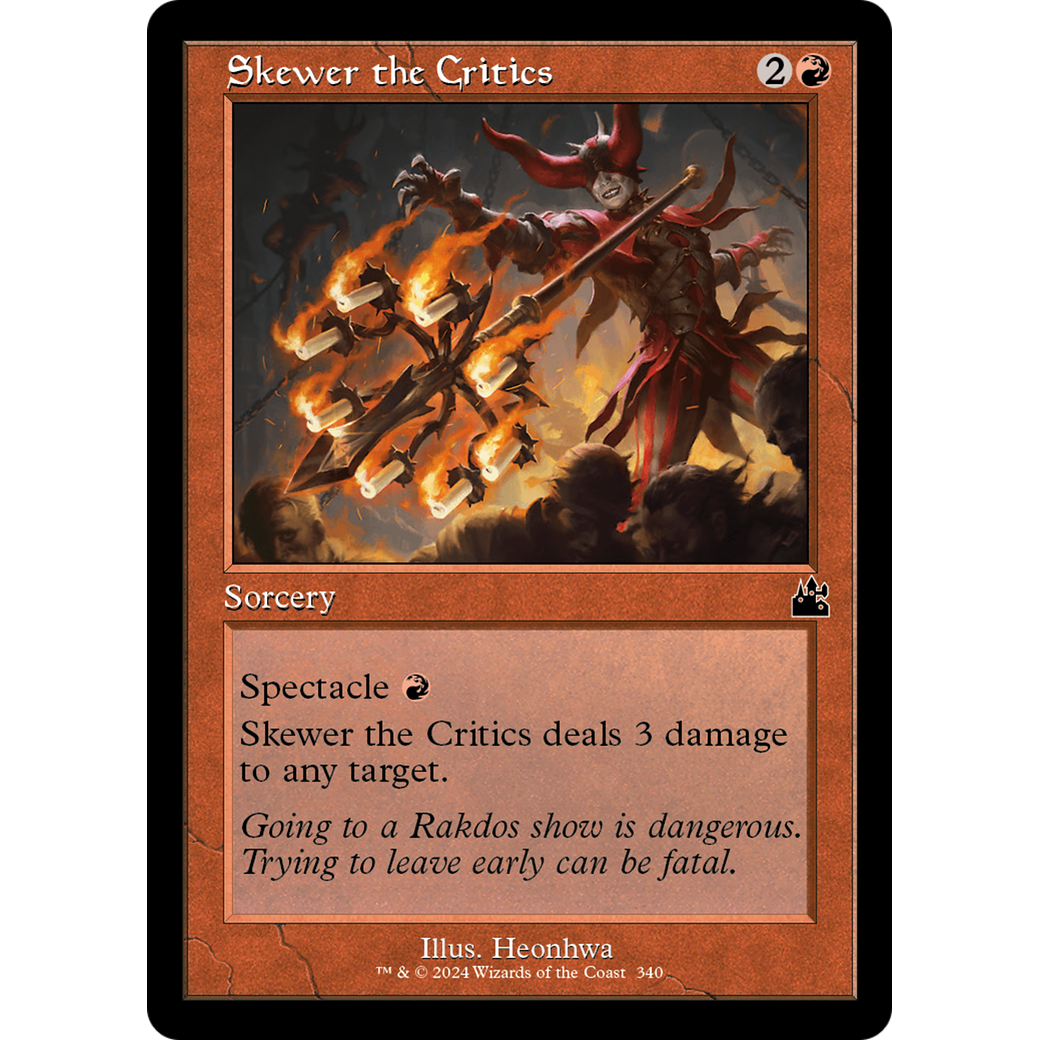 Skewer the Critics (RVR-340) - Ravnica Remastered Foil