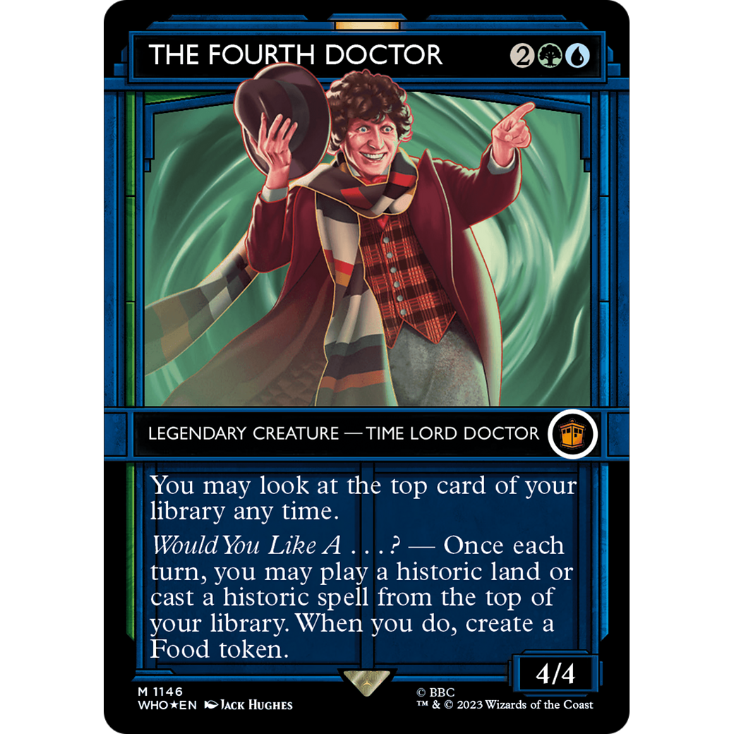 The Fourth Doctor (Showcase) (Surge Foil) (WHO-1146) - Doctor Who: (Showcase) (Borderless) Foil