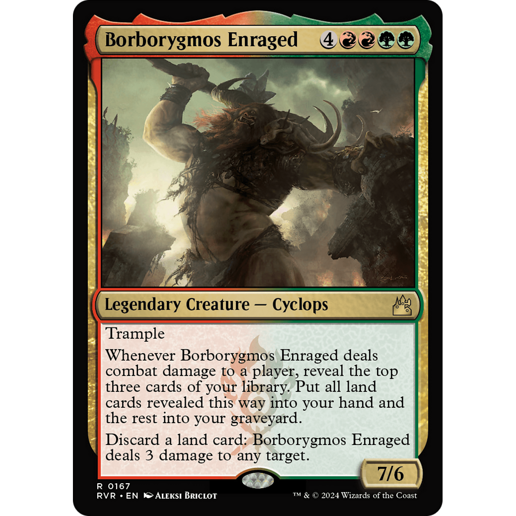 Borborygmos Enraged (RVR-167) - Ravnica Remastered Foil