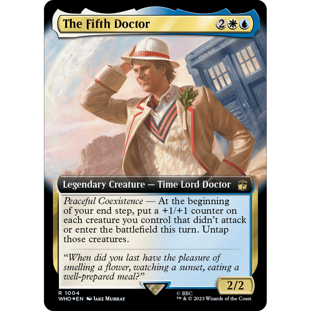 The Fifth Doctor (Extended Art) (Surge Foil) (WHO-1004) - Doctor Who: (Extended Art) Foil