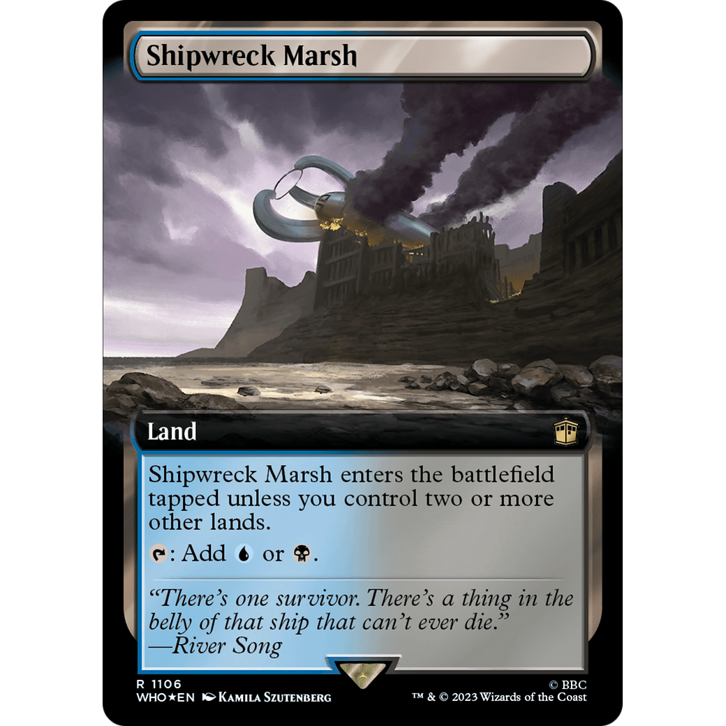 Shipwreck Marsh (Extended Art) (Surge Foil) (WHO-1106) - Doctor Who: (Extended Art) Foil