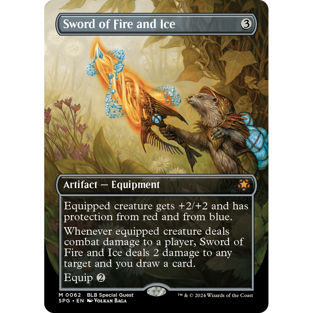 Sword of Fire and Ice (Borderless) (SPG-062) - Special Guests (Borderless) Foil