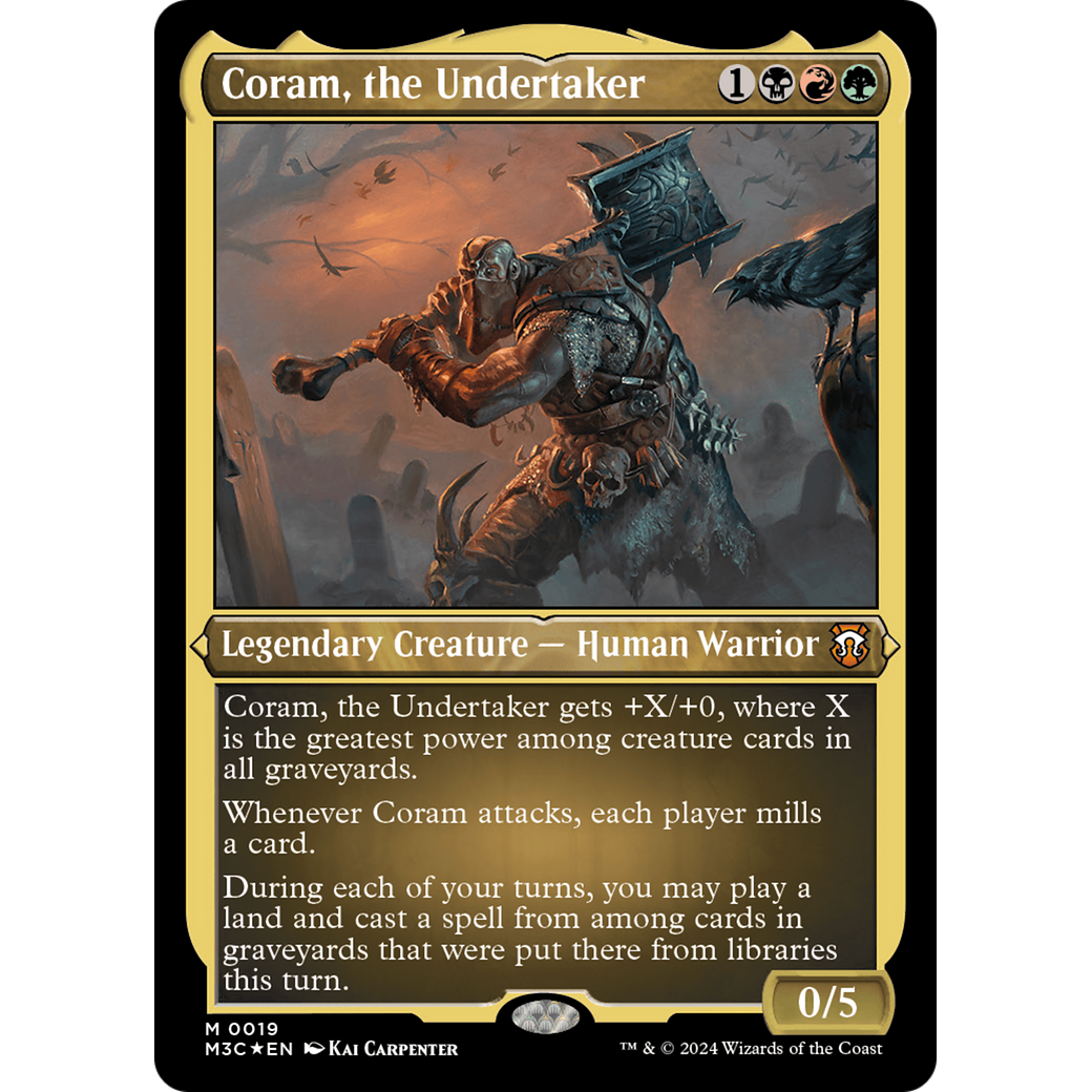 Coram, the Undertaker (M3C-019) - Modern Horizons 3 Commander Etched Foil