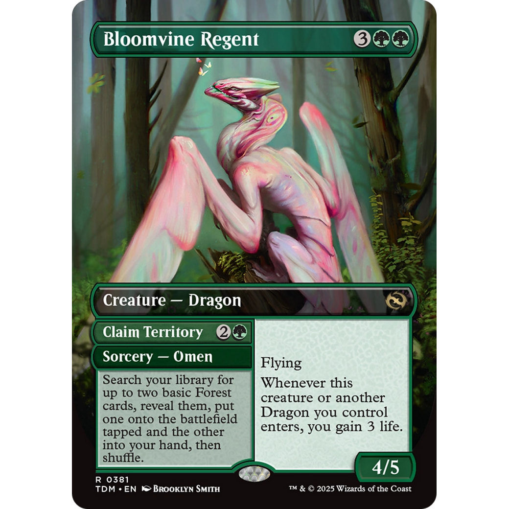 Bloomvine Regent // Claim Territory // Bloomvine Regent (TDM-381) - Tarkir: Dragonstorm (Borderless) Foil