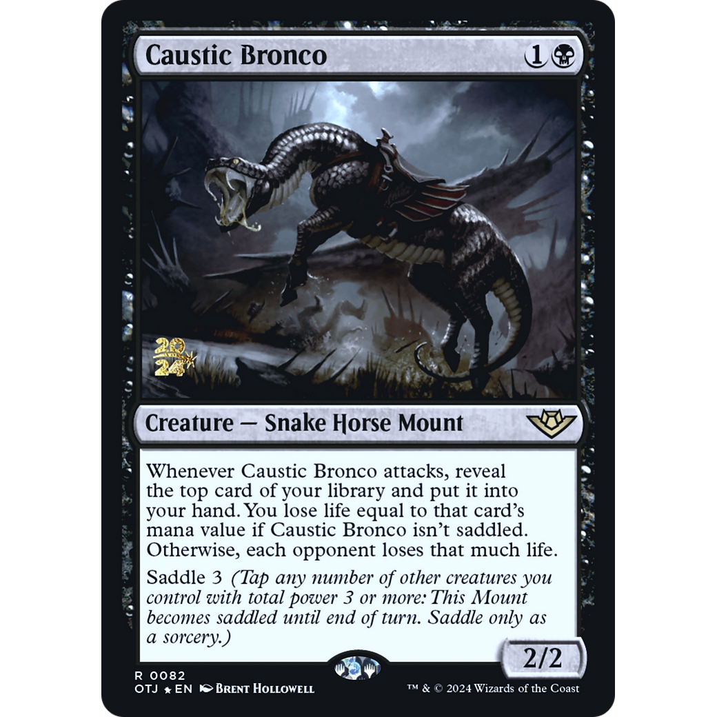 Caustic Bronco (PRE-82S) - Outlaws of Thunder Junction Promos Foil