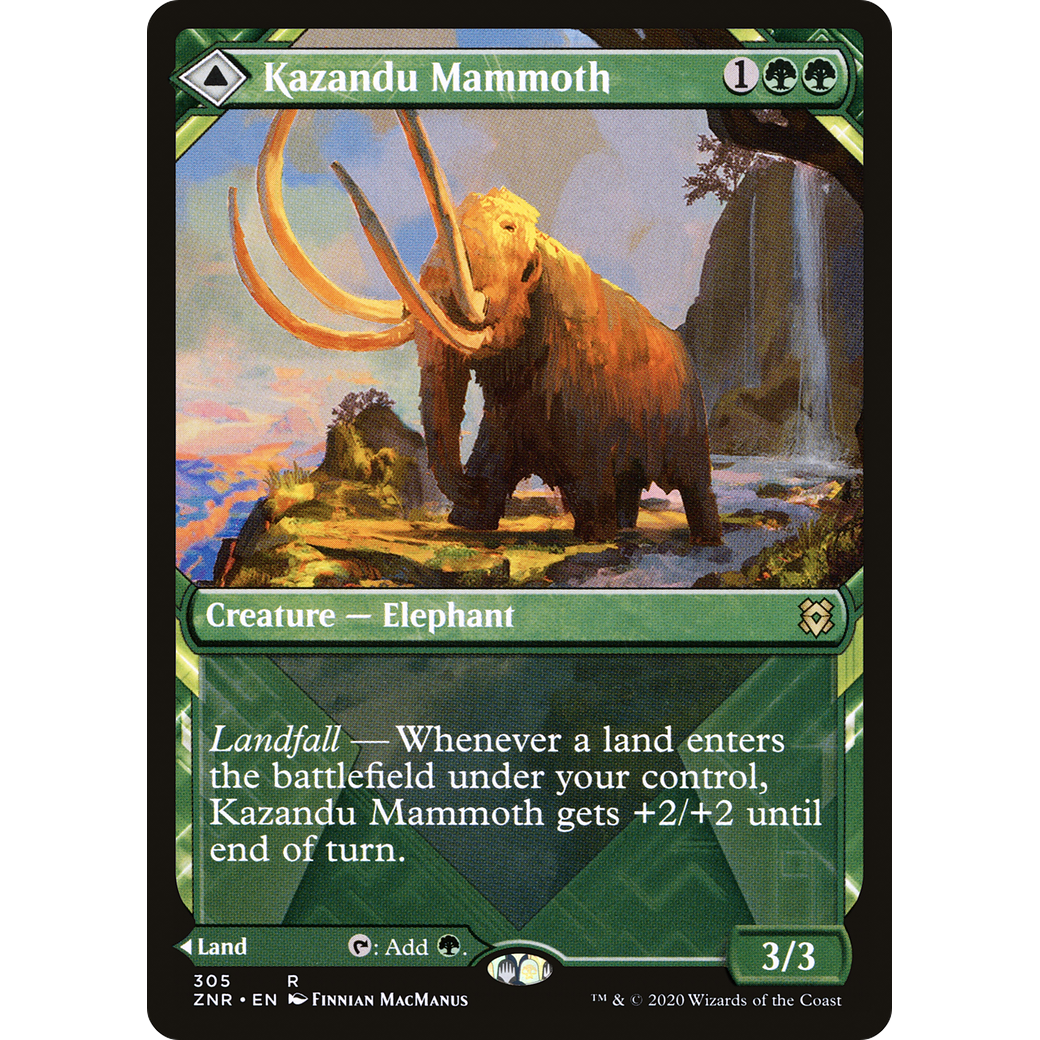 Kazandu Mammoth (Showcase) (ZNR-305) - Zendikar Rising: (Showcase)