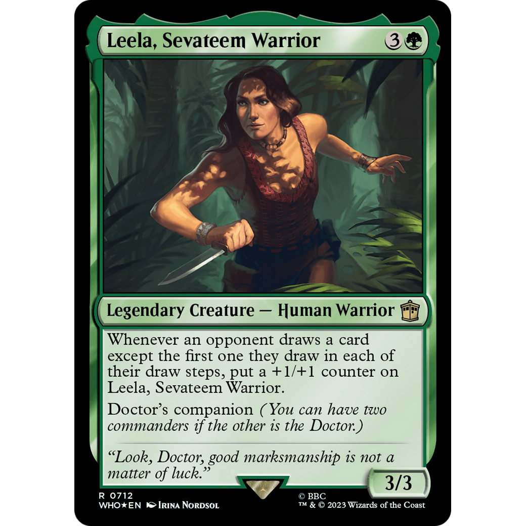 Leela, Sevateem Warrior (Surge Foil) (WHO-712) - Doctor Who Foil