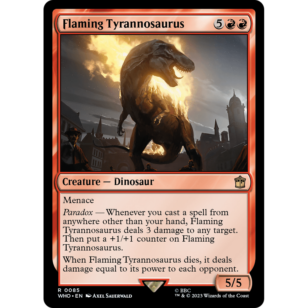 Flaming Tyrannosaurus (WHO-085) - Doctor Who