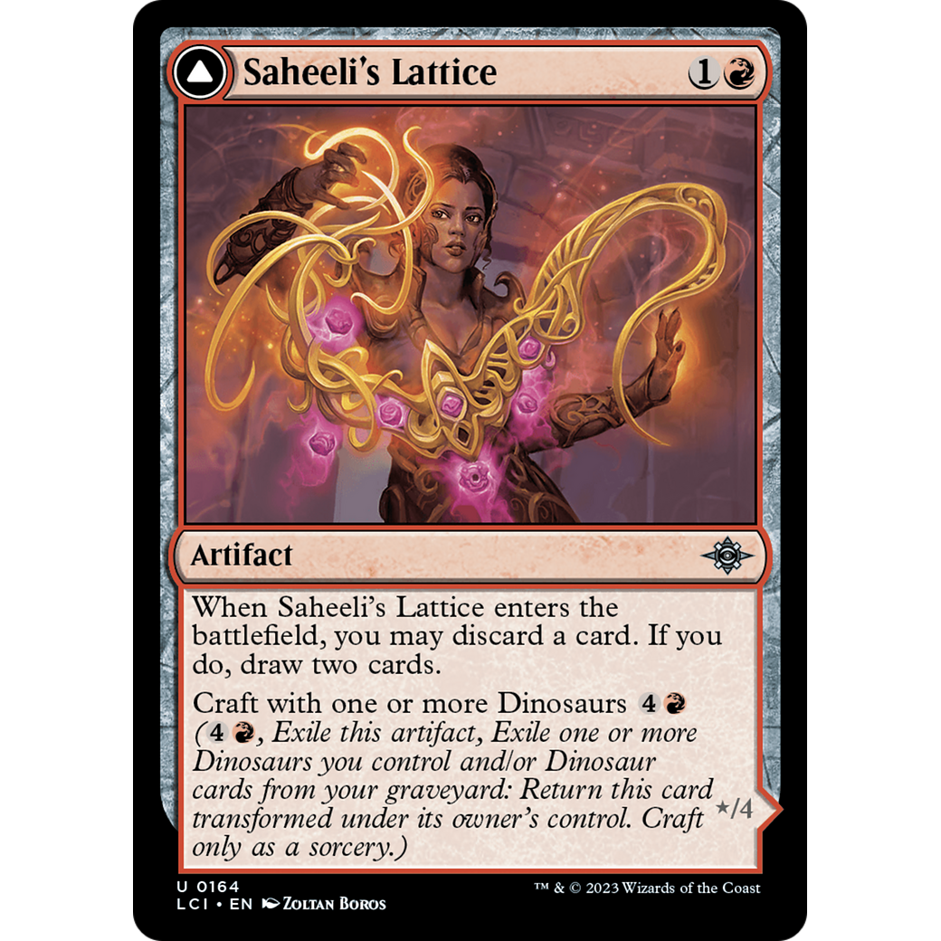 Saheeli's Lattice // Mastercraft Raptor (LCI-164) - The Lost Caverns of Ixalan Foil