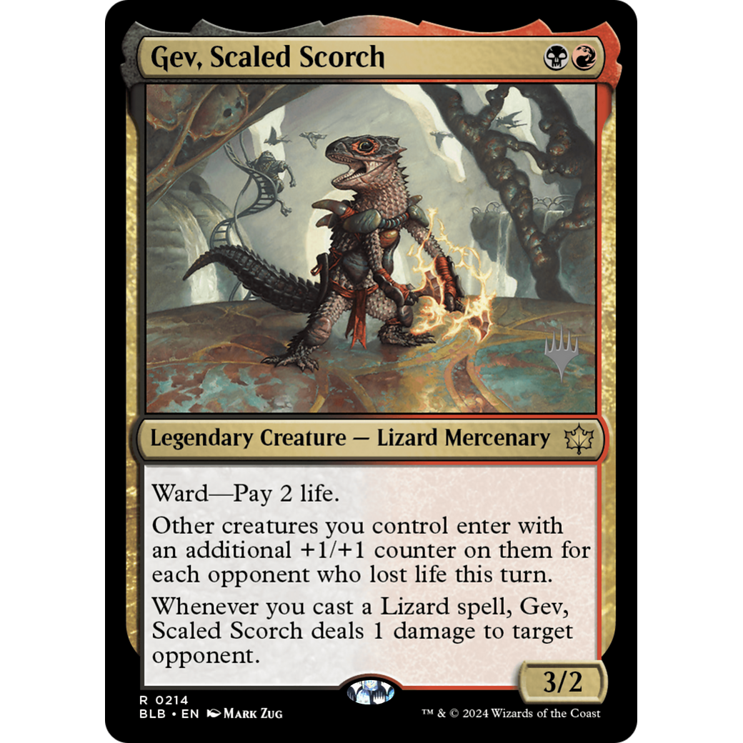 Gev, Scaled Scorch (PPBLB-214P) - Bloomburrow Promos Foil