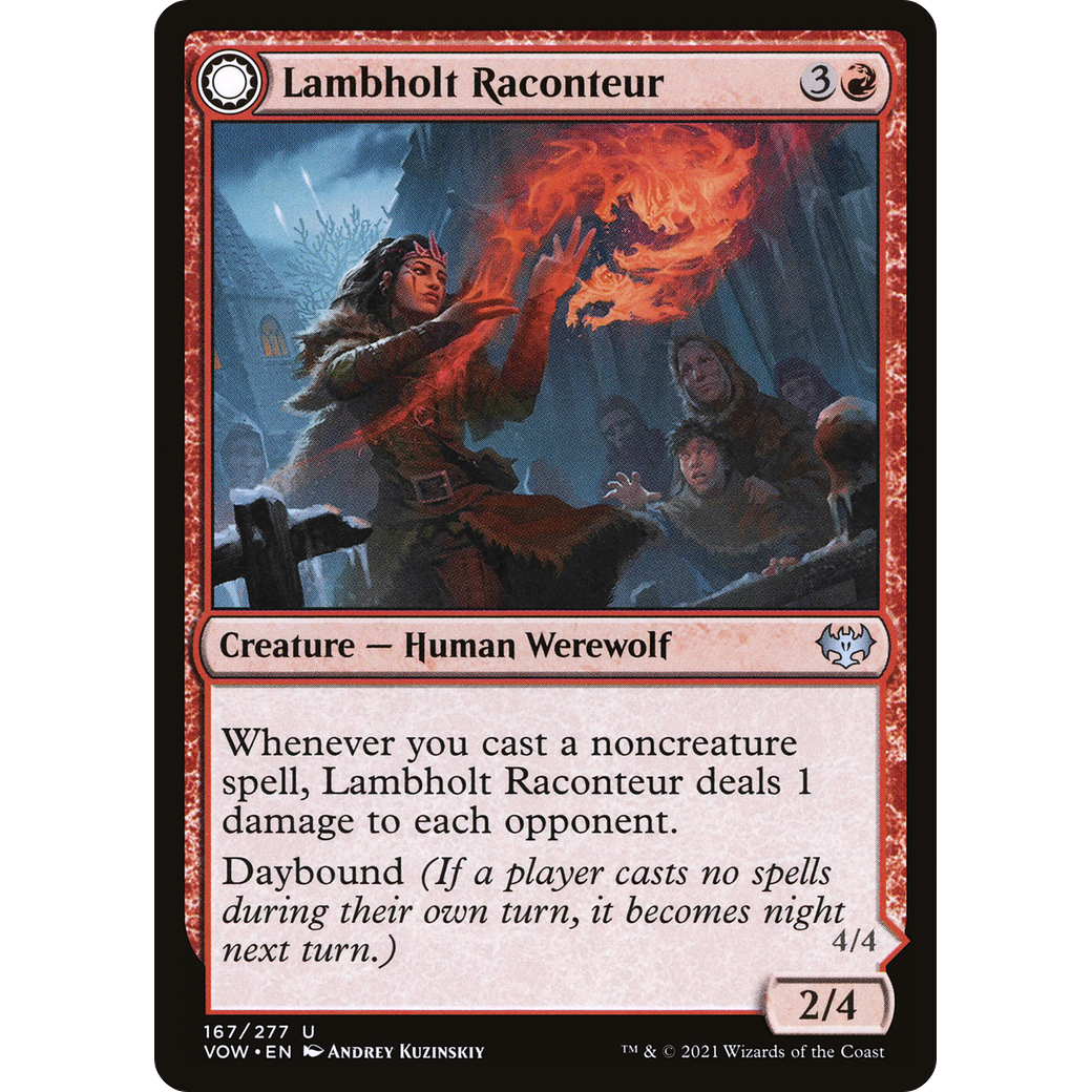 Lambholt Raconteur (VOW-167) - Innistrad: Crimson Vow: (Double Faced Transform) Foil
