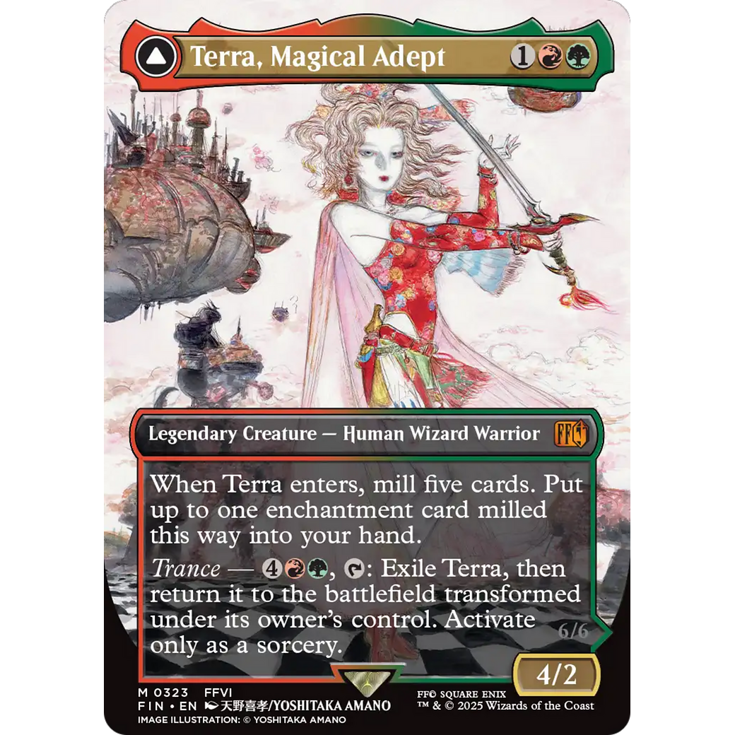 Terra, Magical Adept // Esper Terra (FIN-323) - FINAL FANTASY: (enchantment) (Borderless)