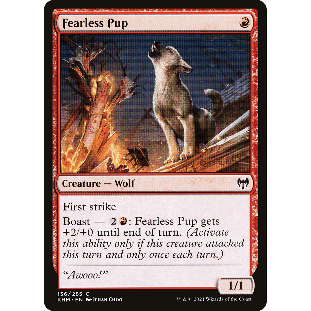 Fearless Pup (KHM-136) - Kaldheim Foil