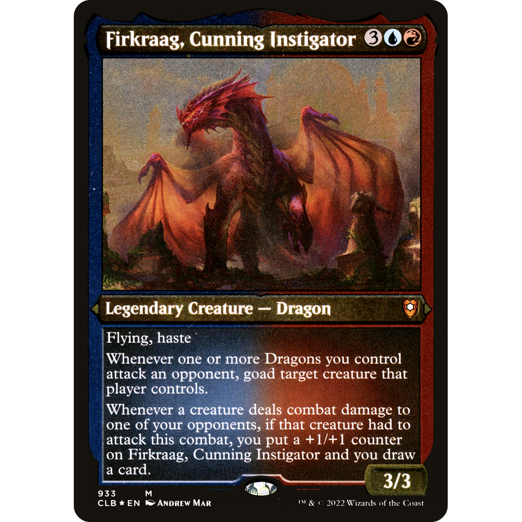 Firkraag, Cunning Instigator (CLB-933) - Commander Legends: Battle for Baldur's Gate Etched Foil