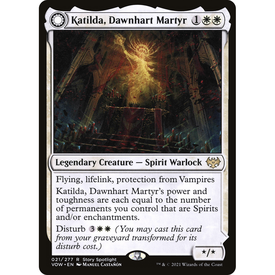 Katilda, Dawnhart Martyr (VOW-021) - Innistrad: Crimson Vow: (Double Faced Transform) Foil