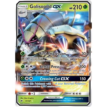 Golisopod GX 17/147 - SM  Burning Shadows Holofoil
