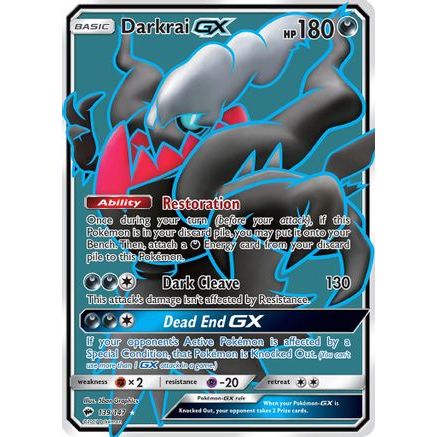 Darkrai GX (Full Art) 139/147 - SM  Burning Shadows Holofoil