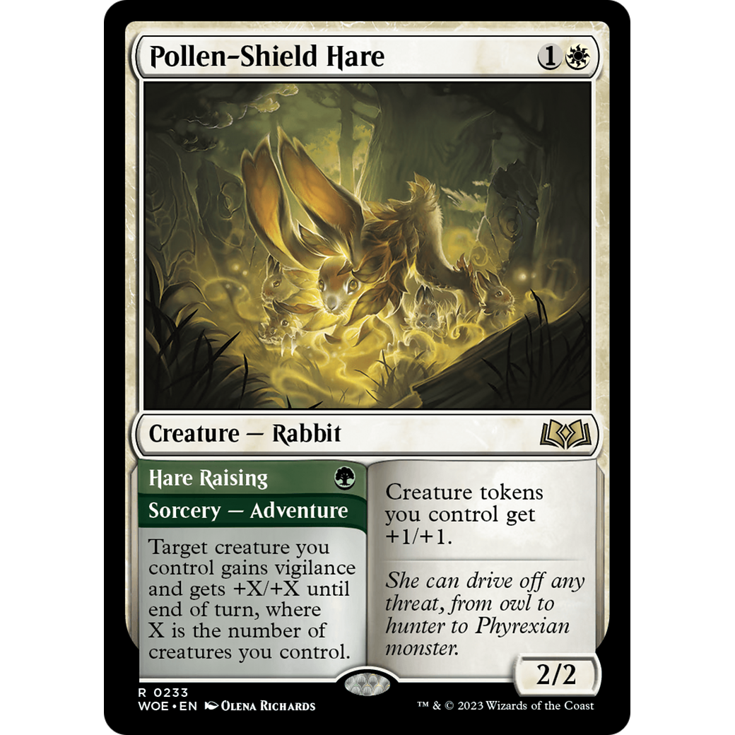 Pollen-Shield Hare // Hare Raising (WOE-233) - Wilds of Eldraine Foil