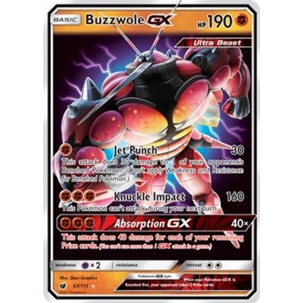 Buzzwole GX 57/111 - SM  Crimson Invasion Holofoil