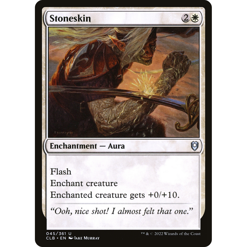 Stoneskin (CLB-045) - Commander Legends: Battle for Baldur's Gate Foil