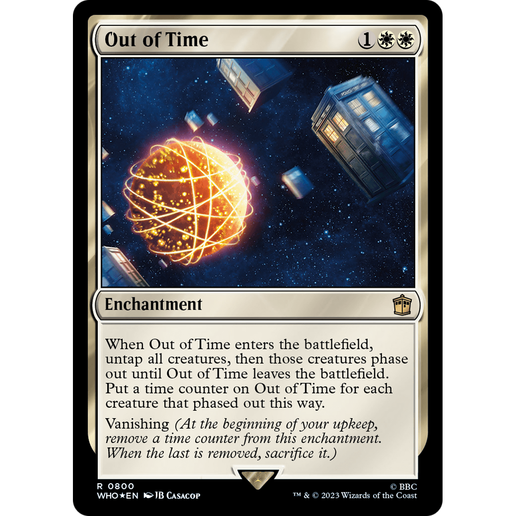 Out of Time (Surge Foil) (WHO-800) - Doctor Who Foil
