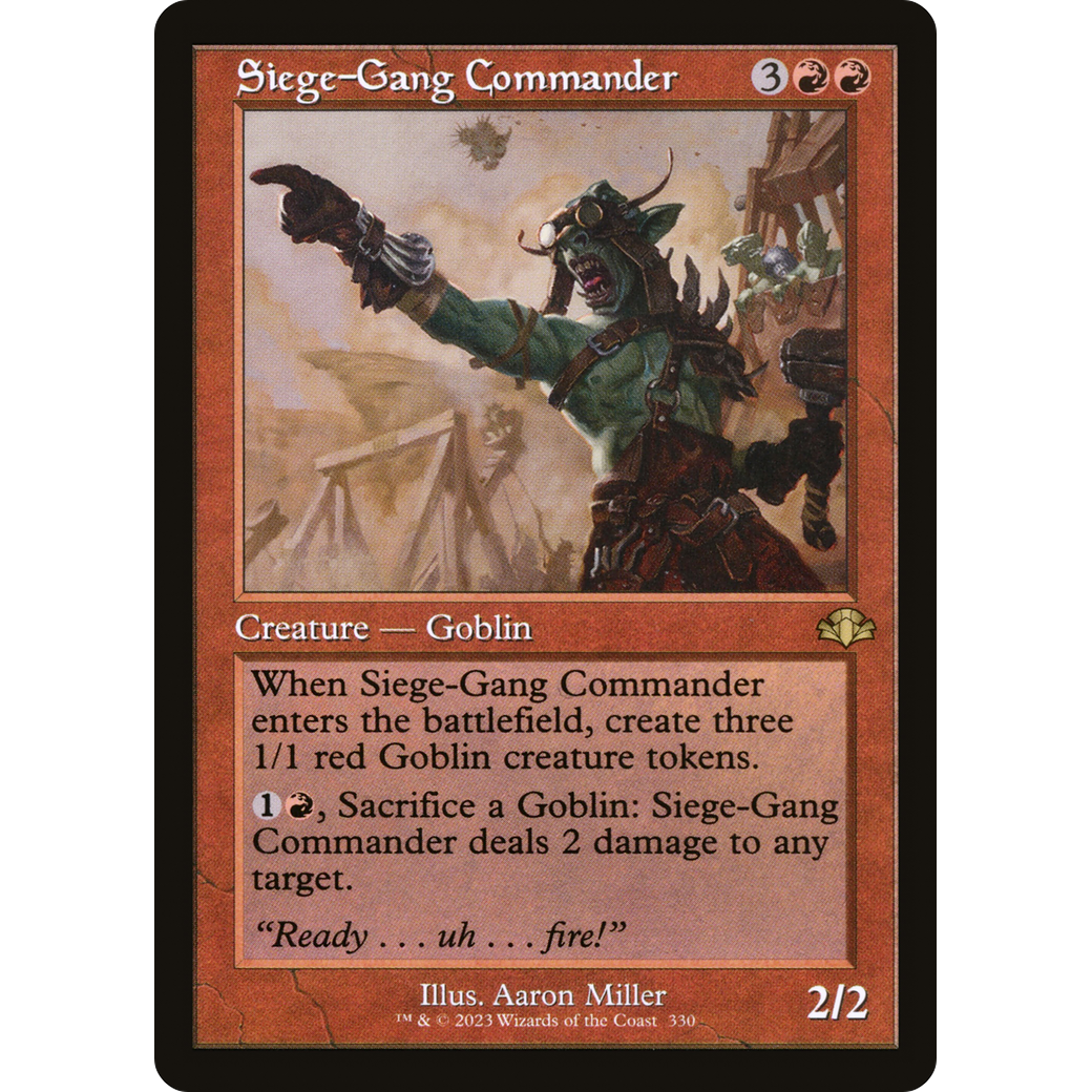 Siege-Gang Commander (Retro Frame) (DMR-330) - Dominaria Remastered