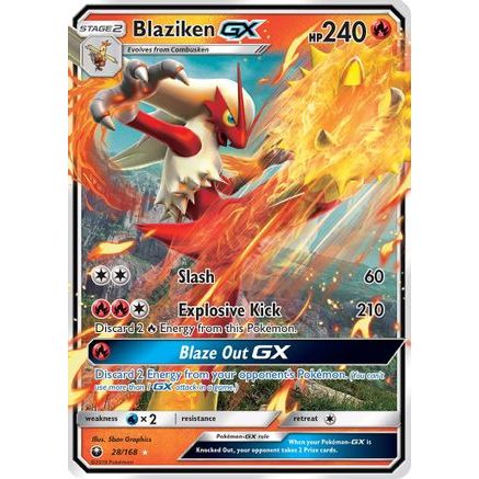 Blaziken GX 28/168 - SM  Celestial Storm Holofoil