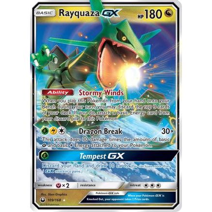 Rayquaza GX 109/168 - SM  Celestial Storm Holofoil