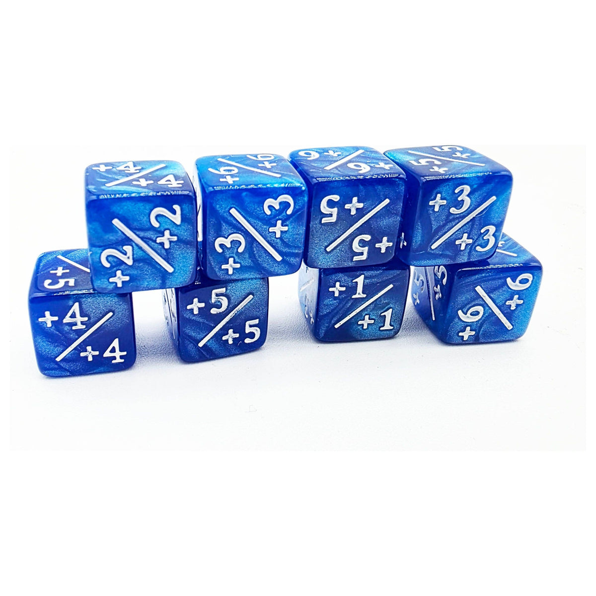 +1/+1 Pearl Blue Counters for Magic - Set of 8