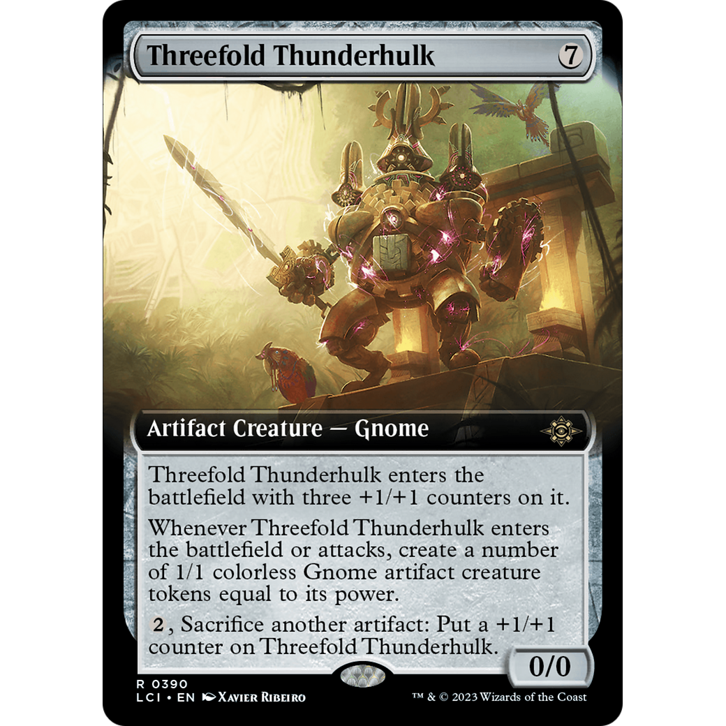 Threefold Thunderhulk (LCI-390) - The Lost Caverns of Ixalan: (Extended Art)