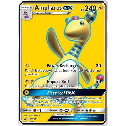 Ampharos GX (Full Art) 163/181 - SM  Team Up Holofoil