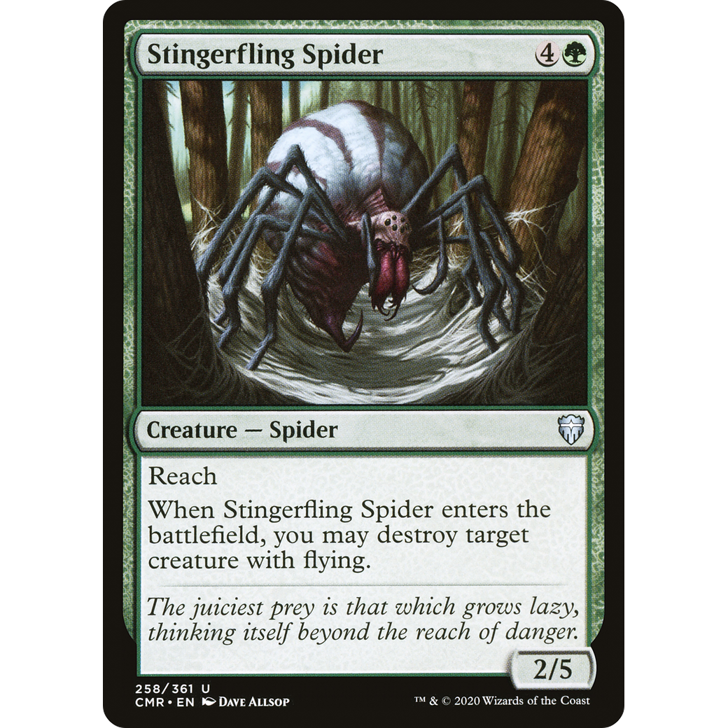 Stingerfling Spider (CMR-258) - Commander Legends