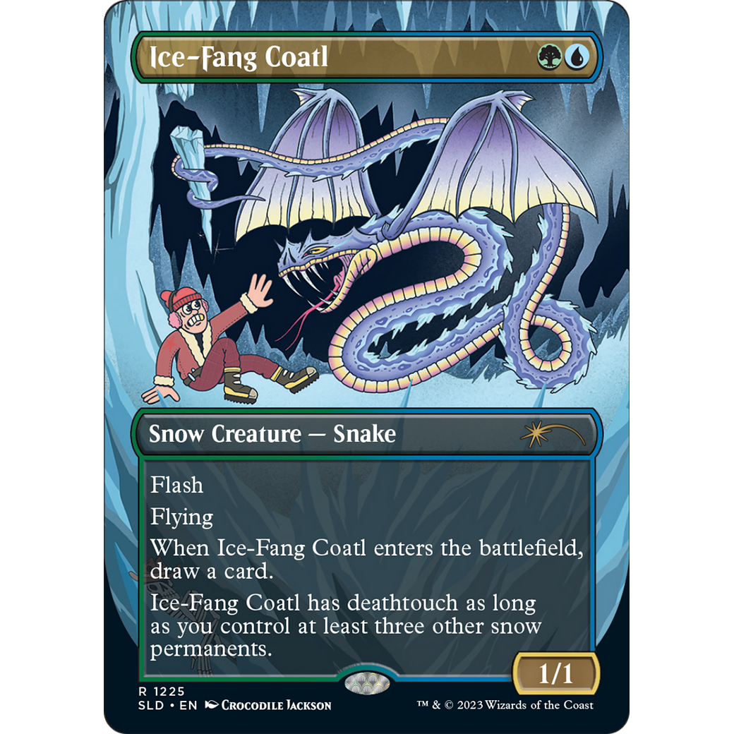 Ice-Fang Coatl (SLD-1225) - Secret Lair Drop (Borderless) Foil