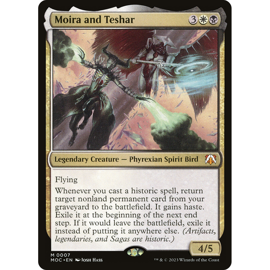 Moira and Teshar (MOC-007) - March of the Machine Commander Foil