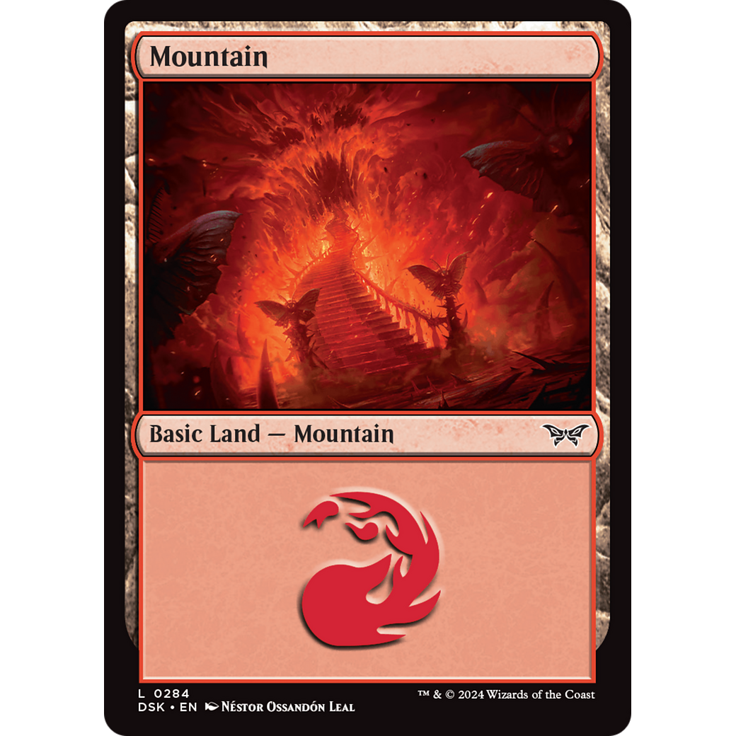 Mountain (DSK-284) - Duskmourn: House of Horror Foil