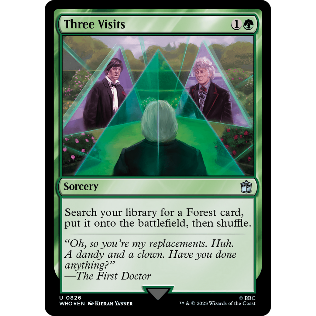 Three Visits (Surge Foil) (WHO-826) - Doctor Who Foil