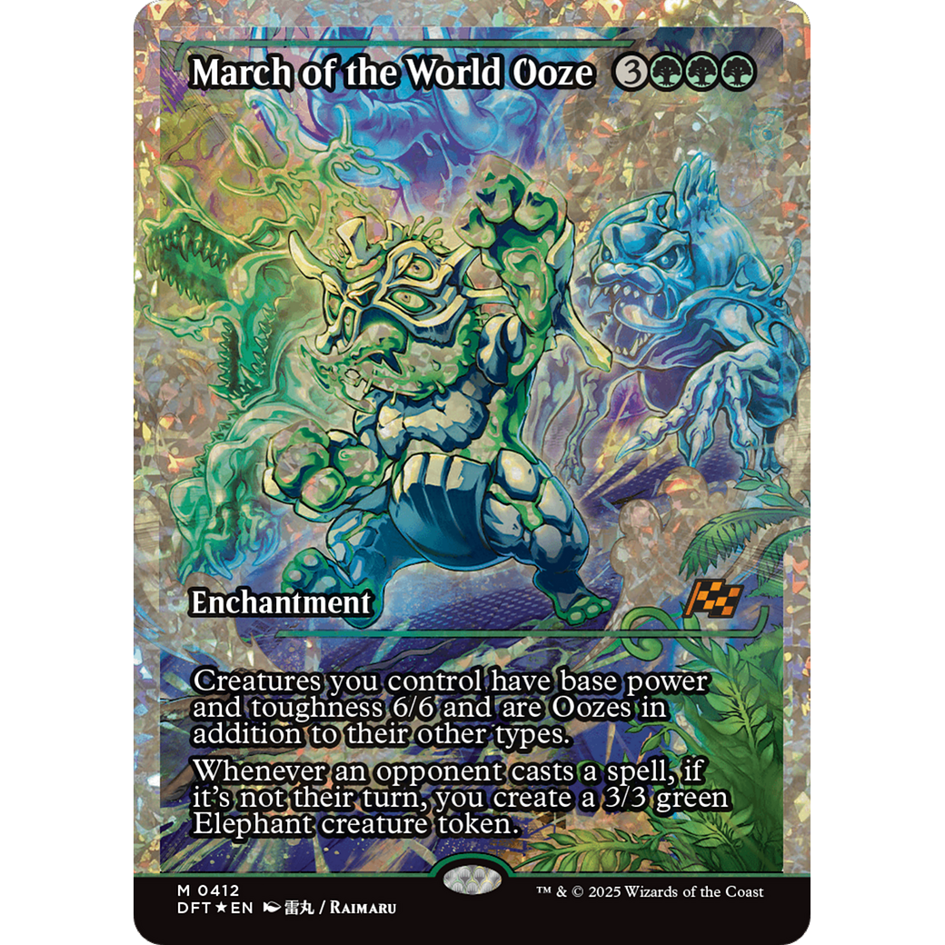 March of the World Ooze (DFT-412) - Aetherdrift: (Showcase, enchantment) Foil